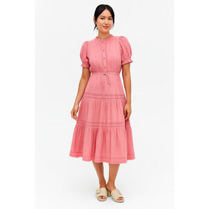 Charter Club Mommy Me‎ Prairie Shirtwaist Dress Midi Bubble Bath Pink Size P/P